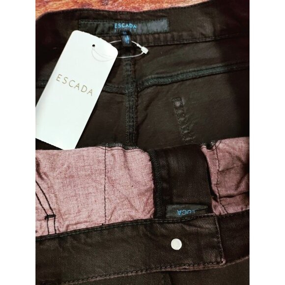 NWT Escada Sport Mid Rise Straight Leg Denim Jeans Deep Chocolate Brown Men's 36 - Picture 7 of 15